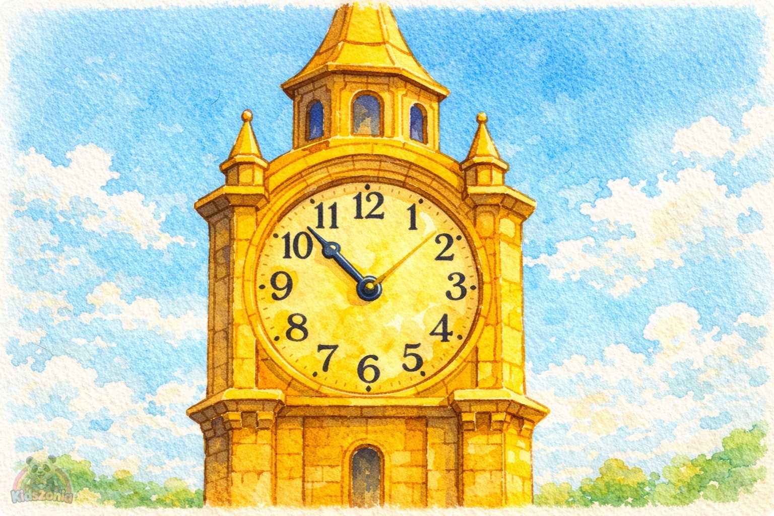 Lina helping people in Silverbell as the golden kindness clock tower begins ticking again, showing kindness, empathy, community care, and positive change.