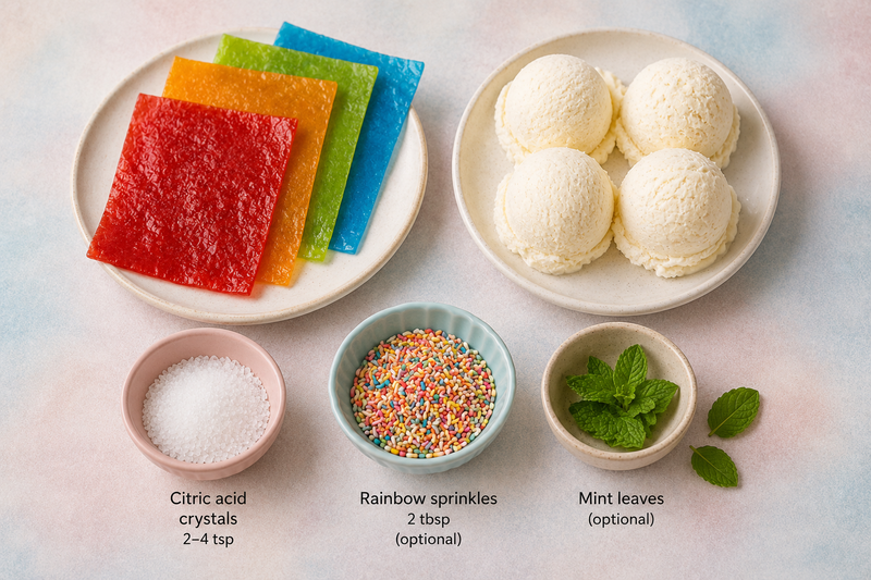 fruit roll up ice cream sandwiches, fruit roll up ice cream, ice cream sandwich recipe, frozen dessert for kids, sour center ice cream, viral dessert recipe, easy kids dessert, fruit roll up dessert