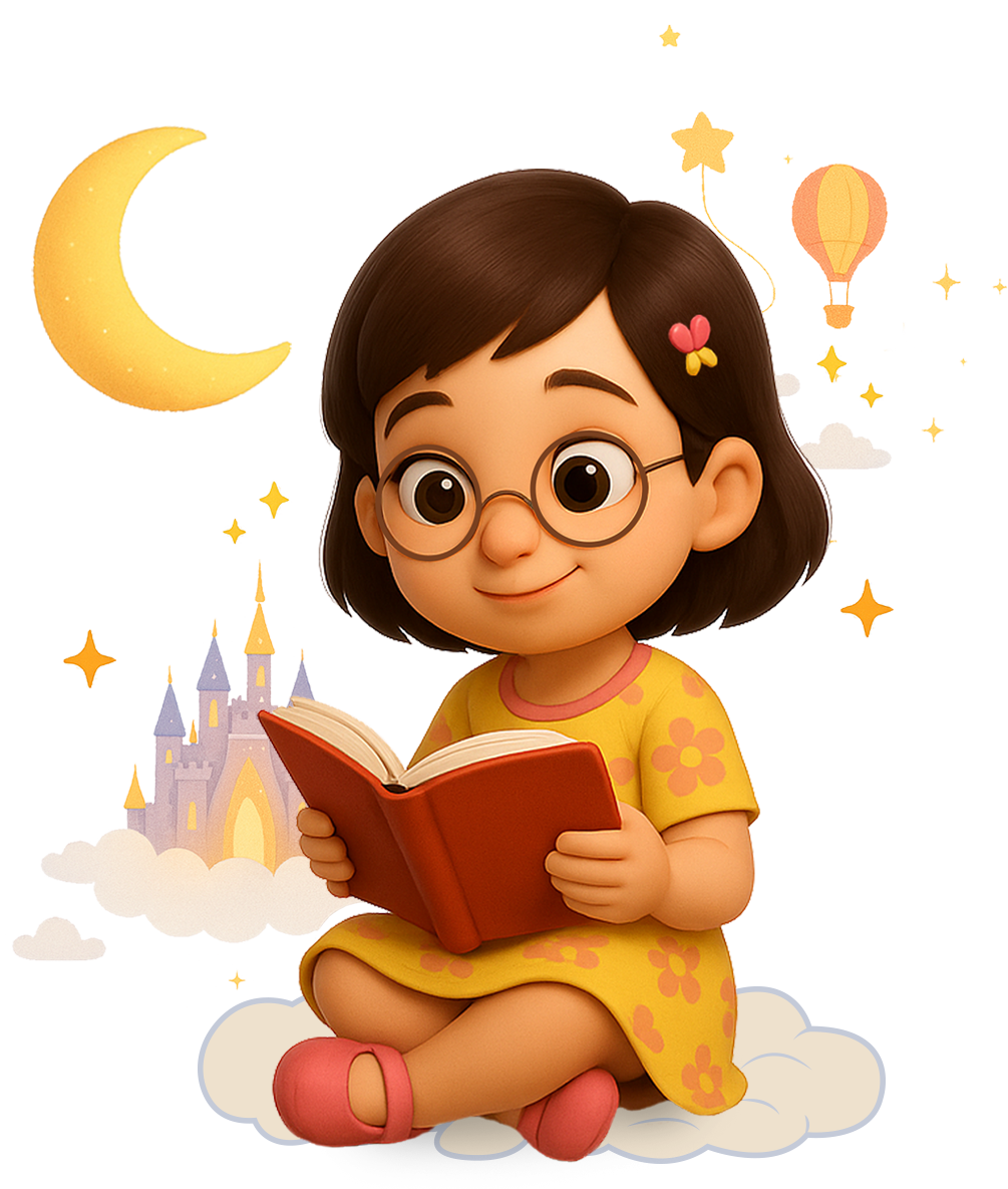 Reading book character